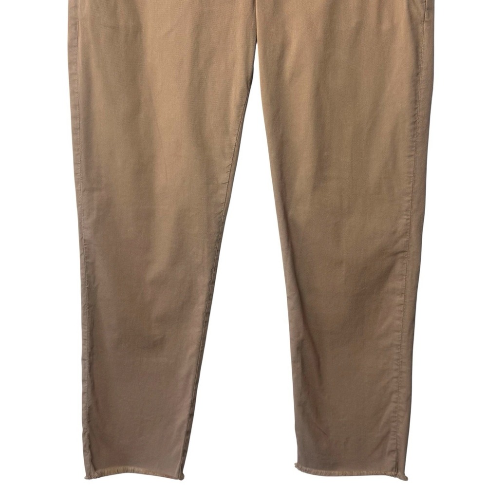 Frank & Eileen Wicklow Crop Pants Brown Cotton Raw Hem Capsule Minimalist 2 - Picture 4 of 13